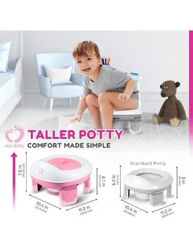 Inodoro Portátil para Niños Joa Baby Rosa 15.24 cm Antideslizante