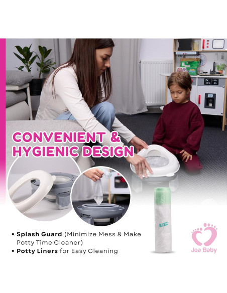 Inodoro Portátil para Niños Joa Baby Rosa 15.24 cm Antideslizante Inodoro Portátil para Niños Joa Baby Rosa 15.24 cm Antideslizante