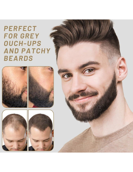 Polvo Retoque Raíces VOLLUCK Marrón Oscuro 3.98g - Cubre Cabello Gris