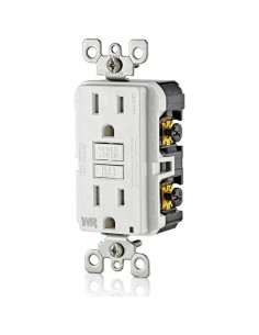 Interruptor GFCI Leviton 15A Resistente Climas Blanco LED 2