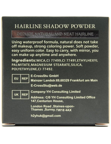 Polvo Retoque Raíces VOLLUCK Marrón Oscuro 3.98g - Cubre Cabello Gris