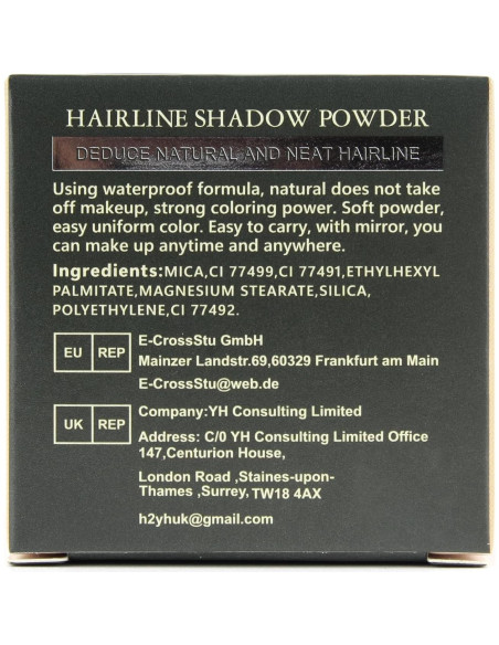 Polvo Retoque Raíces VOLLUCK Marrón Oscuro 3.98g - Cubre Cabello Gris