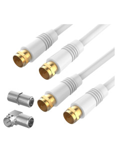 Paquete de 2 Cables Coaxiales RG6 2.13 m ECJTU para TV