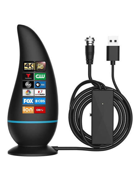 Antena de TV Digital HD KLOMIER 901 km Amplificador 4K