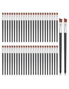 50 Piezas Brochas de Cejas Anguladas Mozeat Lens 10cm