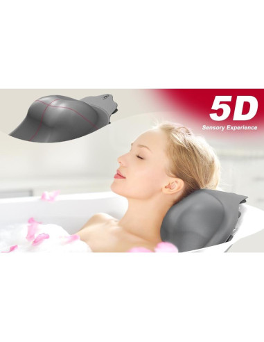 Almohada de Baño GoEase de Silicona Impermeable con 36 Ventosas