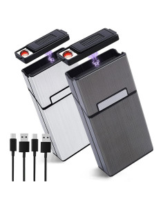 Estuche para Cigarrillos YiokJiar con Encendedor Eléctrico 100mm