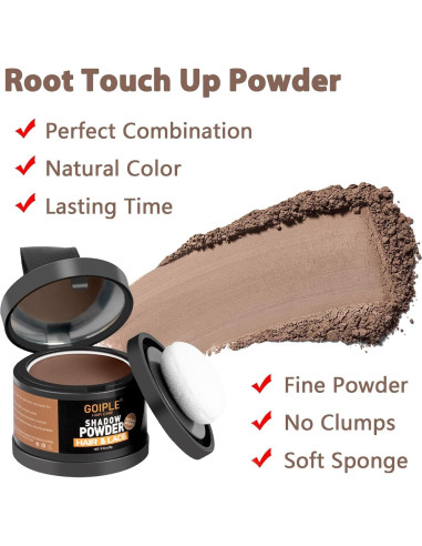 Polvo Cubridor de Raíces Lockmio - Marrón Medio, 2 Piezas