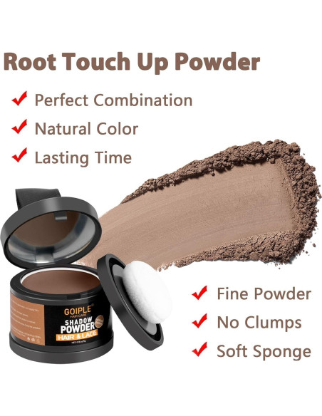 Polvo Cubridor de Raíces Lockmio - Marrón Medio, 2 Piezas