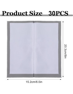 30 Paños de Pulido de Joyería Lemecima 15x20 cm Suaves 2