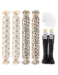 Soportes para Botas Beige - 2 Pares con 8 Etiquetas de Algodón