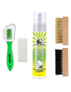 Kit de Limpieza de Zapatos Shoelumen con 2 Cepillos y Espuma