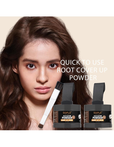 Polvo Cubridor de Raíces Lockmio - Marrón Medio, 2 Piezas