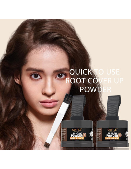 Polvo Cubridor de Raíces Lockmio - Marrón Medio, 2 Piezas