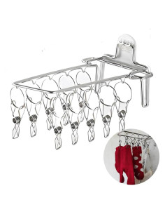 Clip para Calcetines Plegable OULIGET 10 Ganchos Acero Inoxidable