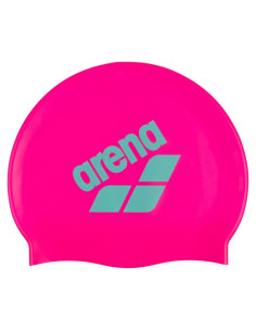 Gorro de natación unisex Arena de silicona rosa/blanco