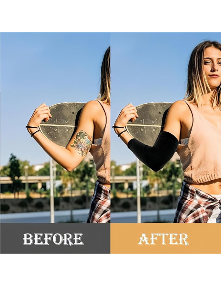 Cubierta de Tatuaje Lyuxzad - 6 Piezas Mangas Negras