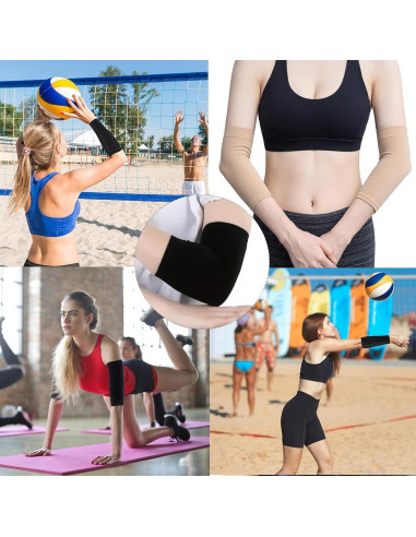 Cubierta de Tatuaje Lyuxzad - 6 Piezas Mangas Negras