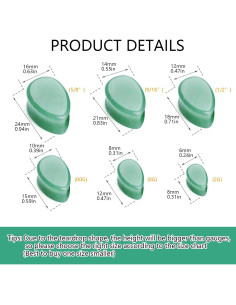 Set de 8 Tapones de Oído de Piedra Natural CABBE KALLO 6G-16G 2