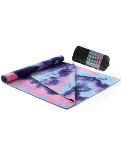 Toalla de Yoga HYOOG Antideslizante Microfibra 63x183 cm Púrpura-Rosa 2