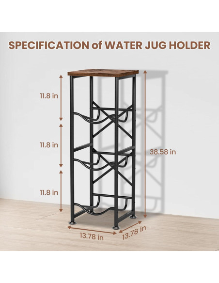Soporte para Jarra de Agua 5 Galones Storenization 3 Niveles