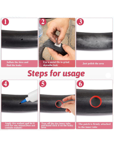 Kit de Parche para Neumáticos Giantree 96 Pcs con Limas