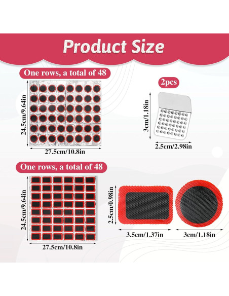 Kit de Parche para Neumáticos Giantree 96 Pcs con Limas
