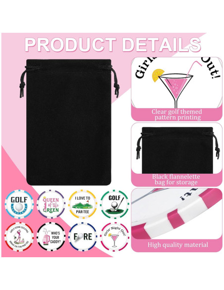 Set de Fichas de Póker para Golf Sosation 24 Piezas 4 cm