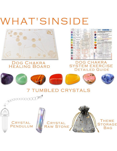 Tablero de Sanación de Chakras para Perros PapaLegba 20x30cm