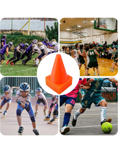 Paquete de 40 conos de tráfico Faswin 17.78 cm naranja Paquete de 40 conos de tráfico Faswin 17.78 cm naranja