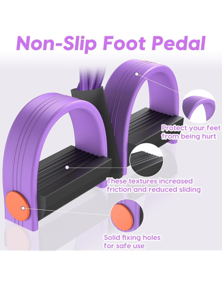 Bandas de Resistencia Hacole con Mangos y 6 Tubos para Fitness