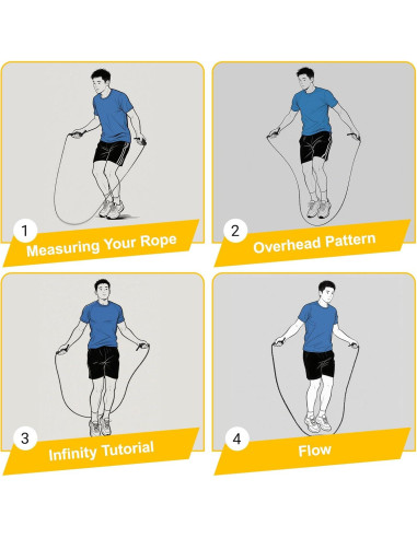 Cuerda de Salto FOLUXING Ajustable 4.1m para Fitness