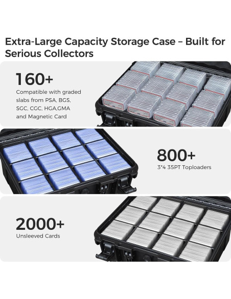 Caja de Almacenamiento Extra Grande Turokacase KP-808 para Cartas