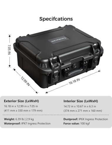 Caja de Almacenamiento Extra Grande Turokacase KP-808 para Cartas