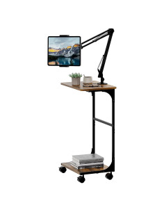 Soporte de Tablet de Piso Cidaziya Ajustable 71-137 cm con Estantes