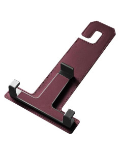 Ganchos para Reposacabezas ANULEYO de Cuero y Metal Rojo