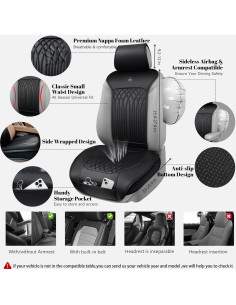 Fundas de Asiento de Cuero Nappa CAR PASS - Ajuste Universal 2