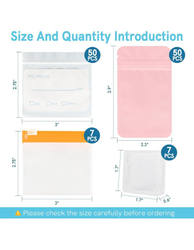 Kit Organizador de Pastillas de Viaje RAINFLOW 114 Piezas