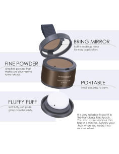 Polvo para Retoque de Raíces FREEORR - Marrón Oscuro 2 Unidades 2