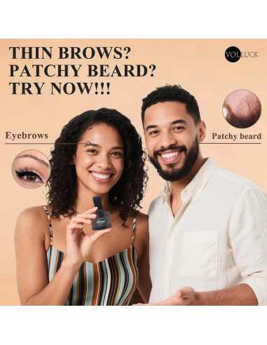 Polvo para Cabello VOLLUCK Negro - Cubre Raíces Grises y Volumen