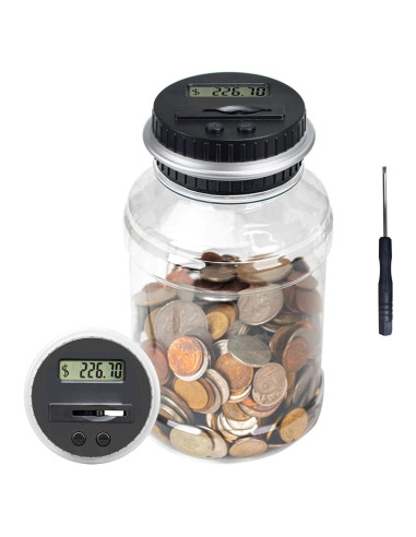 Banco de Monedas Digital Plata - Contador Automático 1.8L