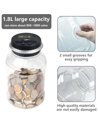 Banco de Monedas Digital Plata - Contador Automático 1.8L