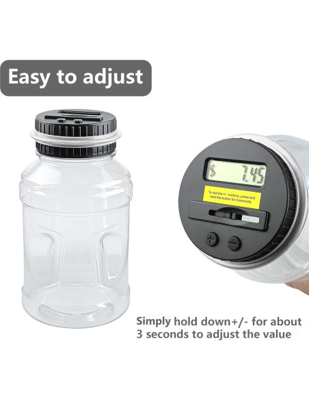 Banco de Monedas Digital Plata - Contador Automático 1.8L