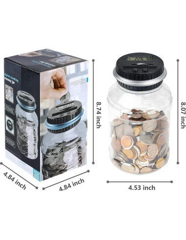 Banco de Monedas Digital Plata - Contador Automático 1.8L