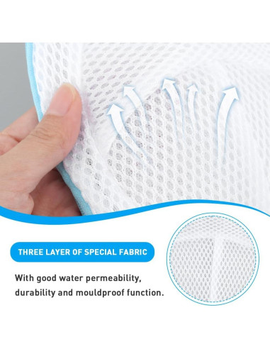 4 Bolsas de Lavado de Sujetadores LOQJSS - Malla Fina 34.5x20cm