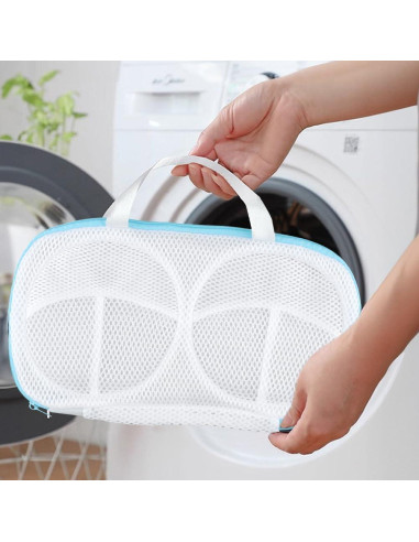 4 Bolsas de Lavado de Sujetadores LOQJSS - Malla Fina 34.5x20cm