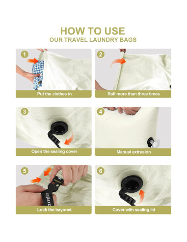 Bolsa de Lavandería al Vacío Scandihome Mediana Blanca