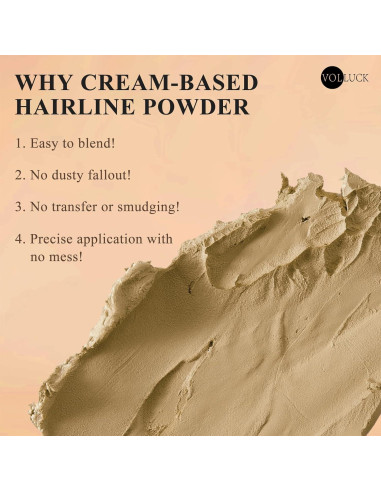 Polvo para Cabello VOLLUCK Negro - Cubre Raíces Grises y Volumen