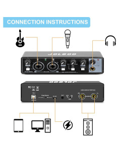 Interfaz de Audio USB 24-Bit/192kHz - Plug and Play para PC y Mac 2