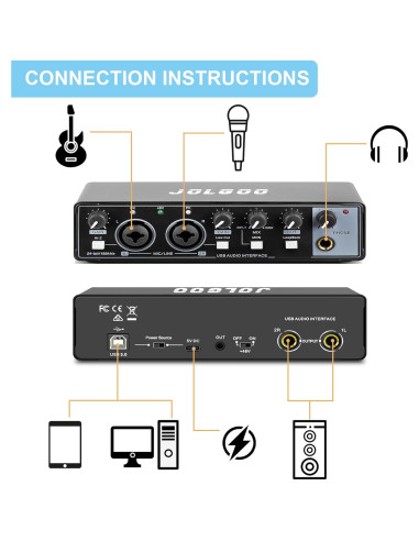 Interfaz de Audio USB 24-Bit/192kHz - Plug and Play para PC y Mac